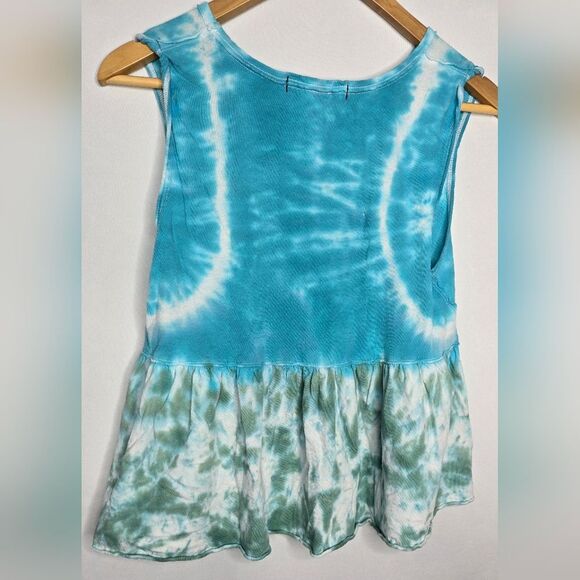 Women's Free People We the Free Tie-Dye Tank Top Size XS Turquoise feminine - Picture 7 of 8